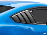 MMD Quarter Window Louvers; Matte Black (15-23 Mustang Fastback)