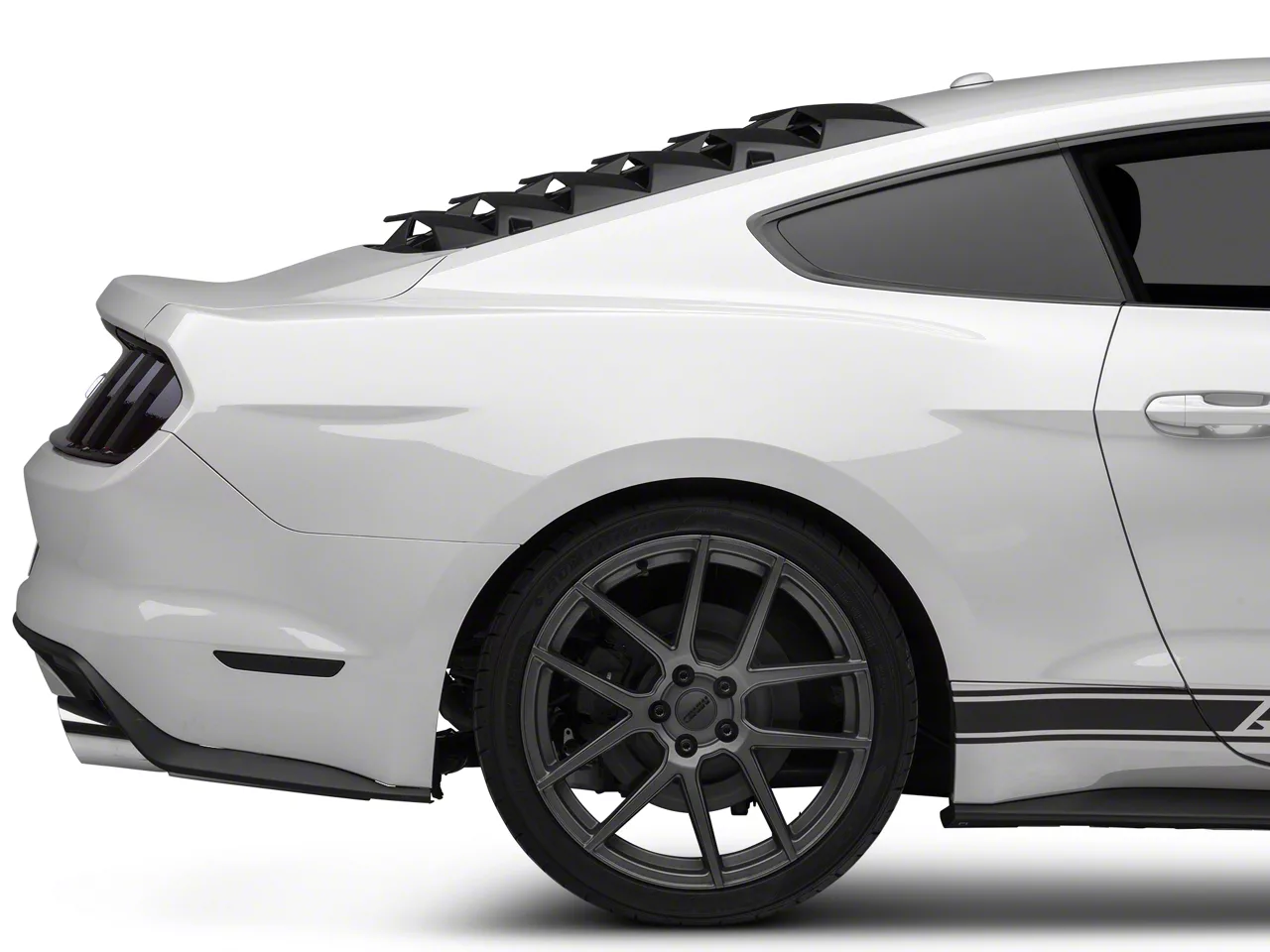 MMD Mustang ABS Rear Window Louvers 389636 (15-25 Mustang Fastback ...