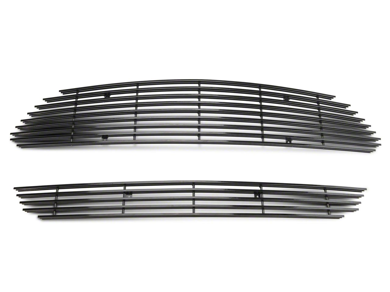 SpeedForm Mustang Modern Billet Retro Grille with 1-Piece Lower; Black ...