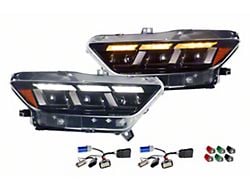 Morimoto Gen II XB LED Headlights; Black Housing; Clear Lens (15-17 Mustang; 18-22 Mustang GT350, GT500)