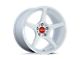 Motegi Battle V Matsuri White Pearl with Machined Lip Stripe Wheel; 18x9.5 (05-09 Mustang)