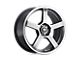 Motegi FS5 Dark Silver Machined Flange Wheel; 18x9 (05-09 Mustang)