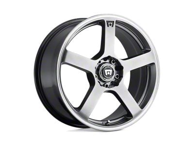 Motegi FS5 Dark Silver Machined Flange Wheel; 18x9; 45mm Offset (10-15 Camaro, Excluding ZL1)