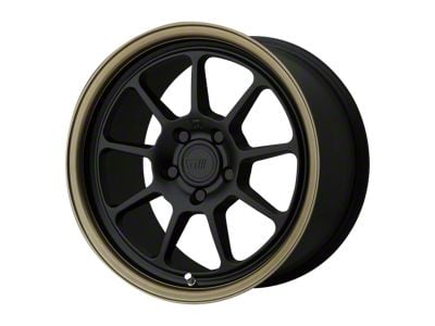 Motegi MR135 Matte Black Center with Bronze Lip Wheel; 18x9.5; 45mm Offset (10-15 Camaro, Excluding ZL1)