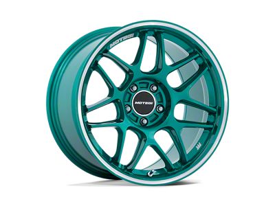 Motegi Tsubaki Hokkaido Green with Machined Lip Wheel; Rear Only; 18x10.5; 35mm Offset (10-15 Camaro, Excluding ZL1)