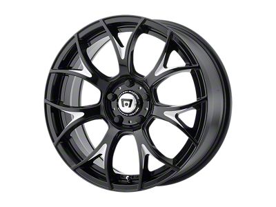 Motegi MR126 Gloss Black with Milled Accents Wheel; 19x9.5 (15-23 Mustang GT, EcoBoost, V6)