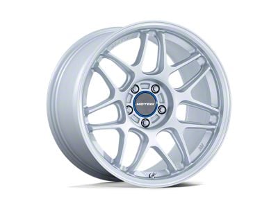 Motegi Tsubaki Hyper Silver with Machined Lip Wheel; 18x9.5; 15mm Offset (15-23 Mustang GT, EcoBoost, V6)