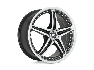 Motegi D5S Gloss Black Machined Wheel; 16x7 (94-98 Mustang)