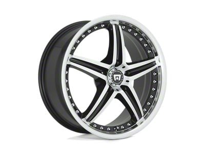 Motegi D5S Gloss Black Machined Wheel; 16x7 (99-04 Mustang GT, V6)