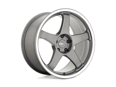 Motegi CS5 Gunmetal with Machined Lip Wheel; 19x9.5; 40mm Offset (16-24 Camaro, Excluding SS w/ 6-Piston Front Calipers & ZL1)