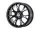 Motegi MR126 Gloss Black with Milled Accents Wheel; 19x8.5; 40mm Offset (16-24 Camaro, Excluding SS w/ 6-Piston Front Calipers & ZL1)