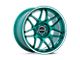 Motegi Tsubaki Hokkaido Green with Machined Lip Wheel; 18x9.5; 35mm Offset (16-24 Camaro, Excluding SS w/ 6-Piston Front Calipers & ZL1)