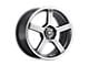 Motegi FS5 Dark Silver Machined Flange Wheel; 18x9; 45mm Offset (24-25 Mustang)