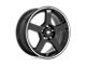 Motegi FS5 Gloss Black Machined Flange Wheel; 15x6.5 (79-93 Mustang, Excluding Cobra)