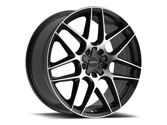 Motiv Foil Gloss Black Machined Wheel; 20x8.5 (08-23 RWD Challenger, Excluding Widebody)