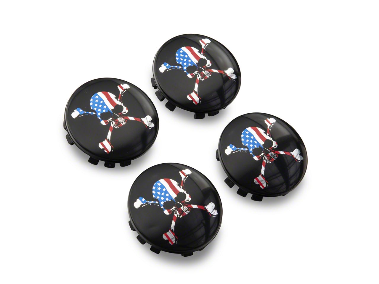 4x Wheel retail Center Cap Skull Hub Cover Set For Car Rims