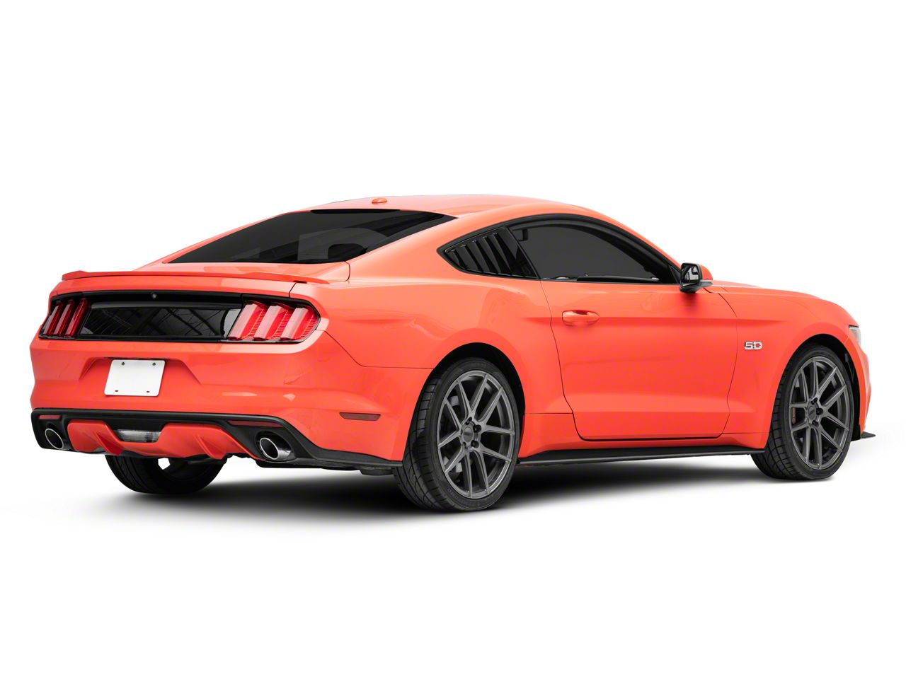 MP Concepts Mustang Quarter Window Louvers; Gloss Black 408852 (15-23 ...