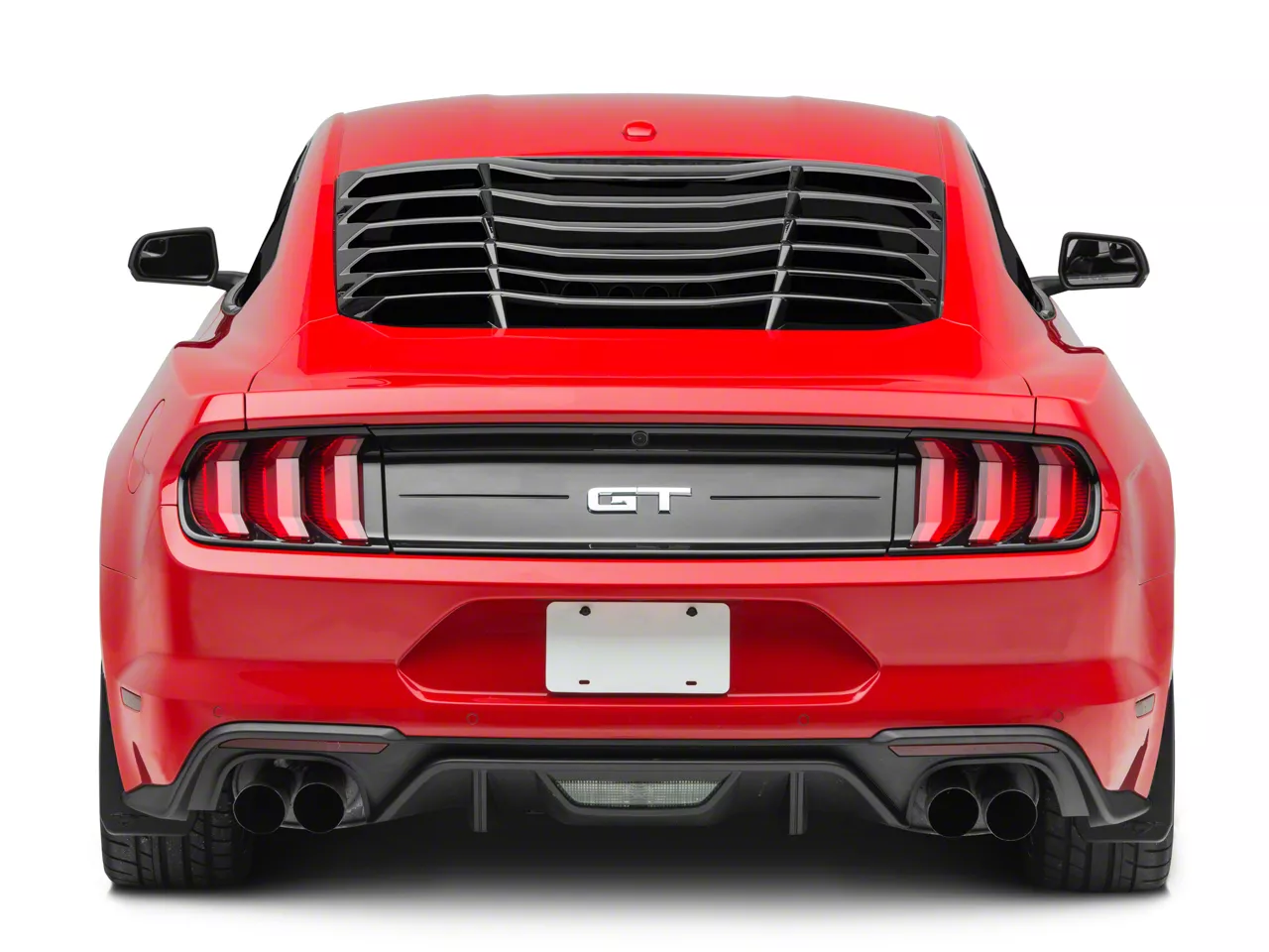 MP Concepts Mustang Rear Window Louvers; Gloss Black 406683 (15-25 ...