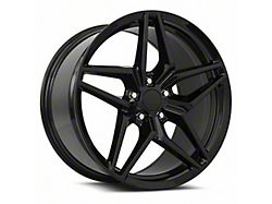 MRR M755 Gloss Black Wheel; Rear Only; 18x12; 50mm Offset (15-19 Corvette C7, Excluding Stingray)