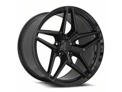 MRR M755 Gloss Black Wheel; Rear Only; 20x12; 50mm Offset (15-19 Corvette C7, Excluding Stingray)