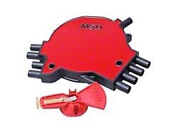 MSD LT1 Distributor Cap and Rotor Kit; Red (93-94 5.7L Camaro)