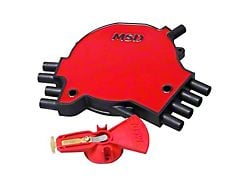 MSD LT1 Distributor Cap and Rotor Kit; Red (95-97 5.7L Camaro)