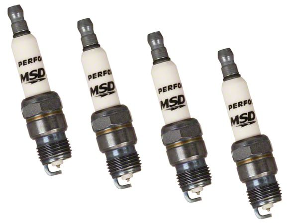 MSD Mustang Iridium Tip Spark Plugs; Set of Four 37204 (79-82 5.0L ...