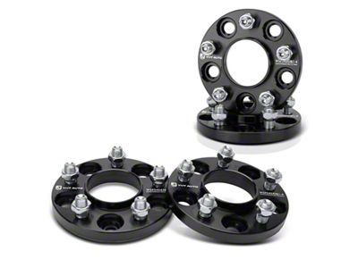 0.59-Inch 5-Lug Wheel Spacers; Black; Set of Four (15-25 Mustang)