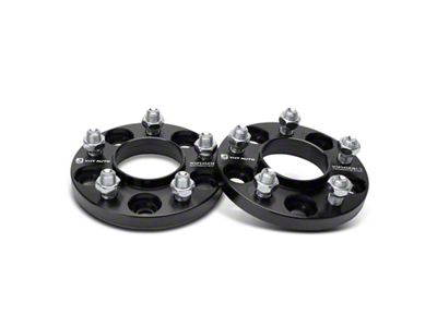 0.59-Inch 5-Lug Wheel Spacers; Black; Set of Two (15-25 Mustang)