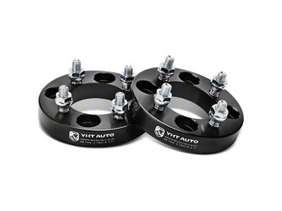 1-Inch 4-Lug Wheel Spacers; Black; Set of Two (79-93 Mustang)