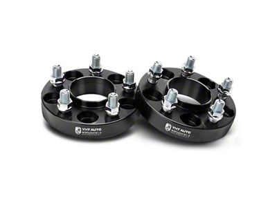 1-Inch 5-Lug Wheel Spacers; Black; Set of Two (15-24 Mustang)