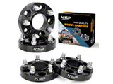 1-Inch Hubcentric Pro Billet Wheel Spacers; Black (15-25 Mustang)