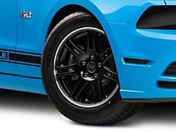 10th Anniversary Cobra Style Black Wheel; 17x9 (10-14 Mustang GT w/o Performance Pack, V6)