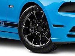 11/12 GT/CS Style Gloss Black Machined Wheel; 18x9; 30mm Offset (10-14 Mustang GT w/o Performance Pack, V6)