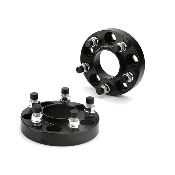 Mustang 1.25Inch Hubcentric Pro Billet Wheel Spacers; Black (1523