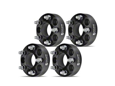 1.50-Inch 5-Lug Wheel Spacers; Black; Set of Four (94-14 Mustang)