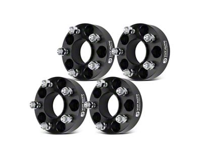 1.50-Inch 5-Lug Wheel Spacers; Black; Set of Four (15-24 Mustang)