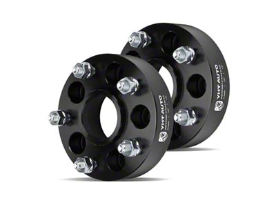 1.50-Inch 5-Lug Wheel Spacers; Black; Set of Two (94-11 Mustang)