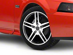 2010 GT500 Style Gloss Black Machined Wheel; 18x9 (99-04 Mustang)