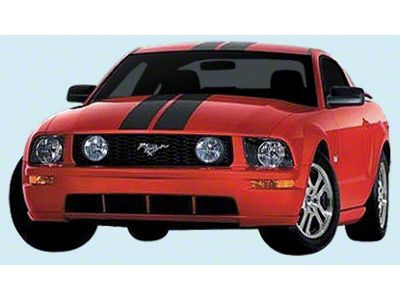 22-Inch Lemans Racing Stripes; Silver (05-09 Mustang)