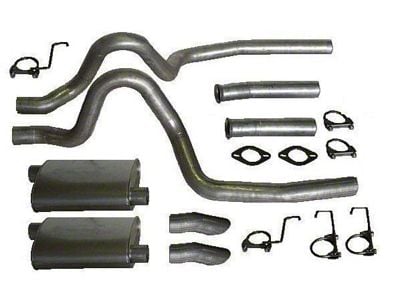 2.50-Inch Aluminized Cat-Back Exhaust System with HVS Welded Muffers (87-93 5.0L Mustang, Excluding Cobra)