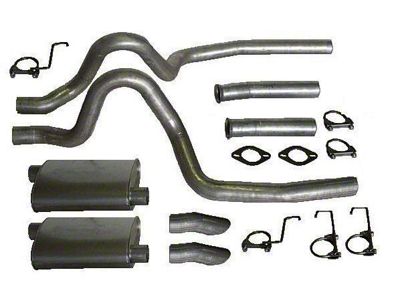 2.50-Inch Aluminized Cat-Back Exhaust System with Standard Turbo Mufflers (87-93 5.0L Mustang, Excluding Cobra)