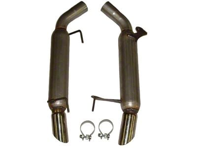 2.50-Inch Aluminized Axle-Back Exhaust System with Flowpack Mufflers and Polished Tips (05-10 Mustang GT)