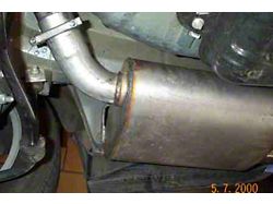 2.50-Inch Aluminized Axle-Back Exhaust System with HVS Welded Muffler and Polished Tip (05-10 Mustang V6)