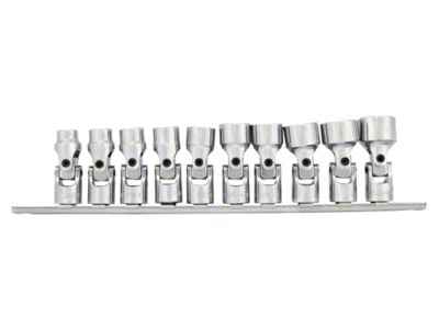 3/8-Inch Drive Metric Flex Socket Set; 10-Piece Set