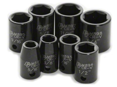 3/8-Inch Drive SAE Socket Set; 8-Piece Set