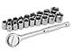 3/8-Inch Drive Socket Set; 19-Piece Set; 6 Point