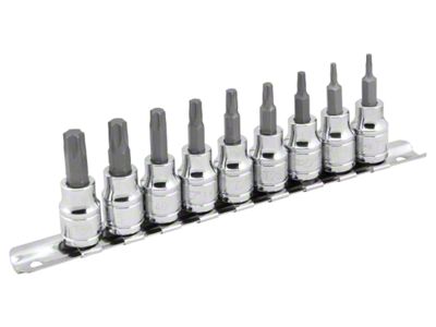 3/8-Inch Drive Torx Bit Socket Set; 9-Piece Set