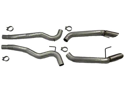 3-Inch Aluminized Cat-Back Exhaust System with Flowpack Mufflers and Polished Tips (15-23 Mustang EcoBoost Fastback w/o Active Exhaust)