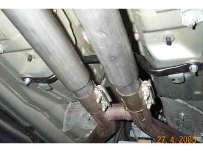 3-Inch Aluminized Cat-Back Exhaust System with Standard Turbo Mufflers and Polished Tips (05-10 Mustang GT)